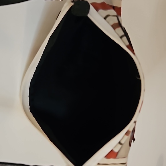 VTG BRIGHTON Canvas Beach Scene Mini Baguette Carpet Shoulder Bag - Picture 9 of 10